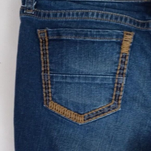 Ana Distressed Whiskered Thick Stitched Bootcut Jeans Size 29/8PS - Picture 3 of 9